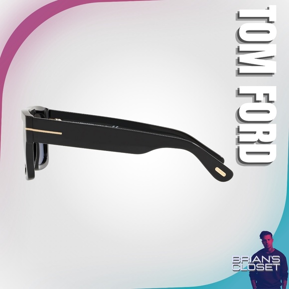 TOM FORD Fausto Thick Acetate Sunglasses - Black - Picture 4 of 16